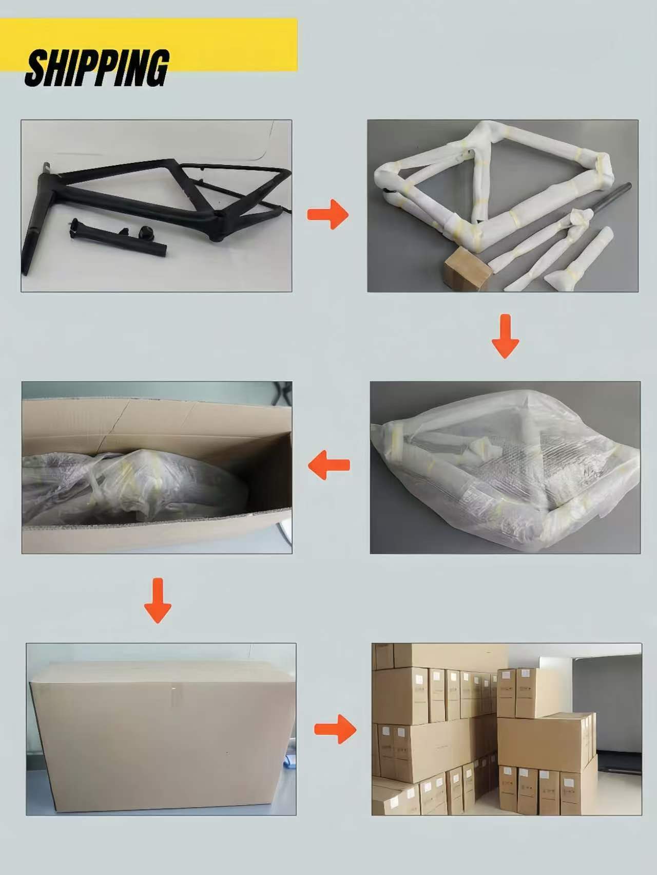Packing and shipping process